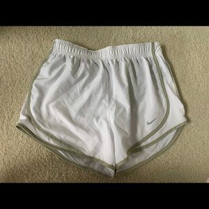 White and Grey Nike Running Shorts